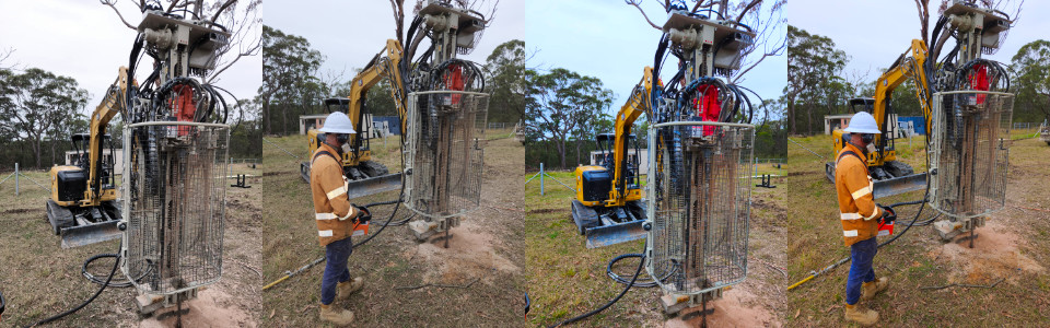 radio-control drill for earthing projects in difficult to access areas